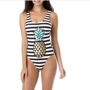 Juniors' Pineapple Passion One-Piece Swimsuit Size S